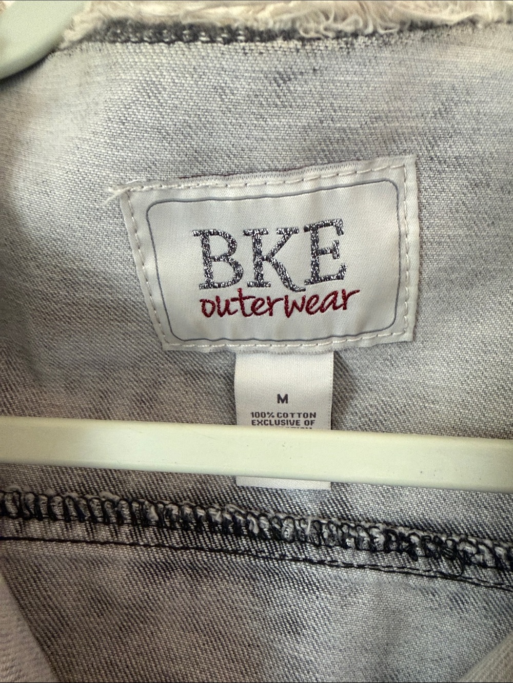 BKE Washed Black and Gray Denim Vest - Picture 5 of 8